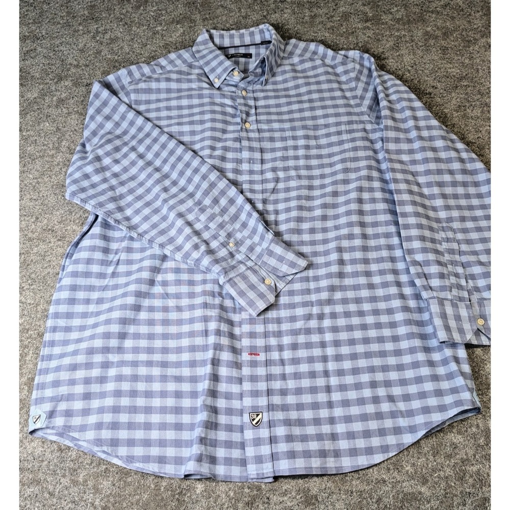 Cremieux Classics Dress Shirt Men's Blue Long Sleeve Button Down Size 2XT